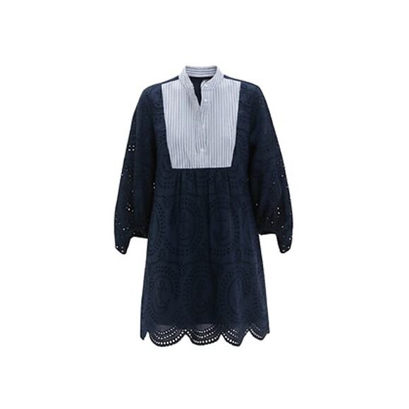 TUCKERNUCK Navy Nautical Eyelet Mini Calliope Dress Size S NWT - Picture 7 of 7